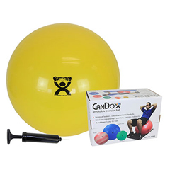 Fabrication Enterprises Cando&reg; Inflatable Exercise Ball - Economy Set - Yellow - 18