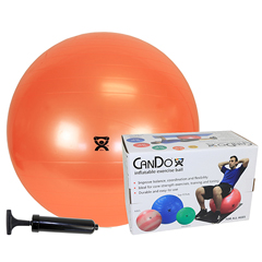 Fabrication Enterprises CanDo&reg; Inflatable Exercise Ball - Economy Set - Orange - 22
