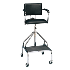 FNT42-1052 - Fabrication Enterprises - Adjustable high-boy whirlpool chair with belt, 3 casters