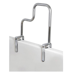 Fabrication Enterprises Carex Tri-Grip Bathtub Rail, Chrome