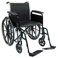 FNT43-2260 - Fabrication Enterprises - 18 Wheelchair with Removable Desk Armrest, Swing Away Footrest