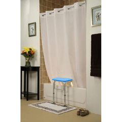 Fabrication Enterprises BenchMate Split Shower Curtain, White