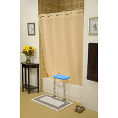 Fabrication Enterprises BenchMate Split Shower Curtain, Beige