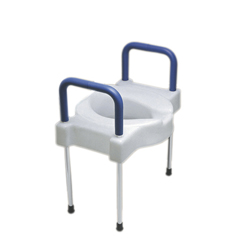 Fabrication Enterprises Elevated Toilet Seat with Arms and Legs, Extra Wide