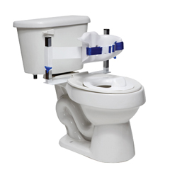Fabrication Enterprises Columbia&reg; Toilet Support - Low Back (Safety Belt & Reducer Ring) - Padded - Small