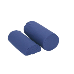 Fabrication Enterprises Roll Pillow - Half Round, with Removable Navy Blue Cotton/Poly Cover, 10.75