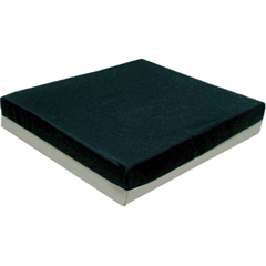 Fabrication Enterprises Wheelchair Cushion with Removable Cover, Gel/Foam, 16