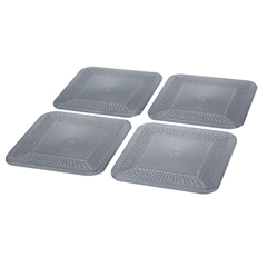 FNT50-1670S - Fabrication Enterprises - Dycem® Non-Slip Square Coasters, Set of 4, Silver