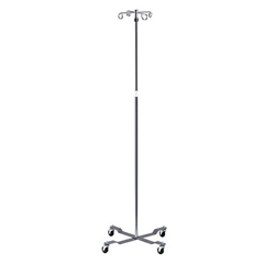Fabrication Enterprises Clinton, Economy 4-Hook IV Pole, 4-Leg