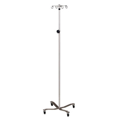 Fabrication Enterprises Clinton, Economy IV Pole, Detachable 4-Hook Top,  Stainless Steel