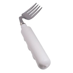 Fabrication Enterprises Comfort Grip™ Weighted Cutlery, 8 oz. Left Curved Fork