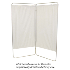 Fabrication Enterprises Standard 5-Panel Privacy Screen - White 6 Mil Vinyl, 84