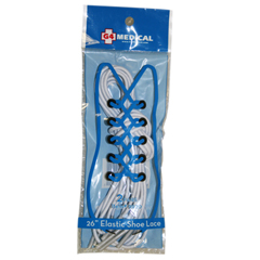 Fabrication Enterprises Elastic Shoe Laces, 2 Pair, White
