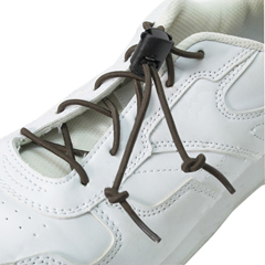 Fabrication Enterprises Elastic Shoe Laces with Cord-Lock, Brown, 1 Pair