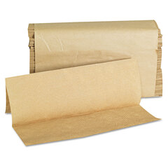 General Supply Folded Paper Towels, Multifold, 9 x 9.45, Natural, 250 Towels/Pack, 16 Packs/Carton