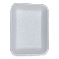General Meat Trays, #3P, 8.7 x 6.6 x 1.1, White, 400/Carton