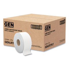 General Jumbo Bath Tissue, Septic Safe, 2-Ply, White, 3.5