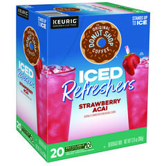 Keurig ICED Refreshers K-Cup Pods, Strawberry, 20/Box