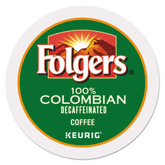 Folgers 100% Colombian Decaf Coffee K-Cups, 24/Box