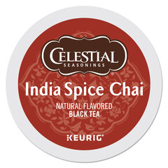 Celestial Seasonings India Spice Chai Tea K-Cups, 24/Box