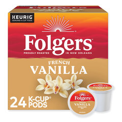 Folgers French Vanilla Coffee K-Cups, 24/Box