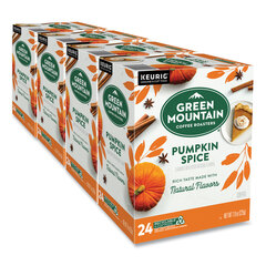 Green Mountain Coffee Fair Trade Certified Pumpkin Spice Flavored Coffee K-Cups, 96/Carton