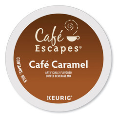 Cafe Escapes Cafe Caramel K-Cups, 24/Box
