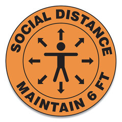 GN1MFS382ESP - Accuform® Slip-Gard™ Social Distance Floor Signs