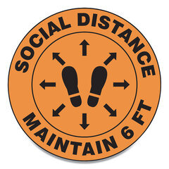 GN1MFS386ESP - Accuform® Slip-Gard™ Social Distance Floor Signs