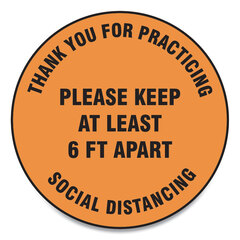 GN1MFS428ESP - Accuform® Slip-Gard™ Social Distance Floor Signs
