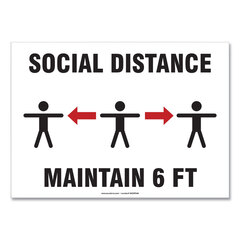 GN1MGNF544VPESP - Accuform® Social Distance Signs