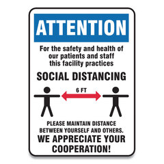GN1MGNG903VPESP - Accuform® Social Distance Signs