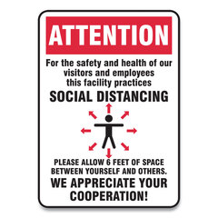 GN1MGNG906VPESP - Accuform® Social Distance Signs