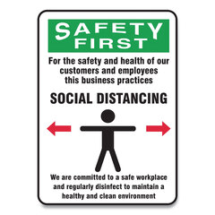 GN1MGNG909VPESP - Accuform® Social Distance Signs