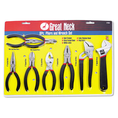 GNS87900 - Great Neck® 8-Piece Steel Plier and Wrench Tool Set