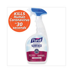GOJO Foodservice Surface Sanitizer, Fragrance Free, 32 oz Capped Bottle with Spray Trigger Included in Carton, 6/Carton