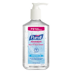 GOJO PURELL&reg; Advanced Hand Sanitizer Refreshing Gel, 12 oz Pump Bottle, Clean Scent, 12/Carton