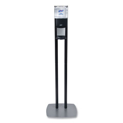 GOJO ES8 Hand Sanitizer Floor Stand with Dispenser, 1,200 mL, 13.5 x 5 x 28.5, Graphite/Silver