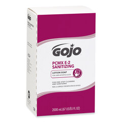 GOJO E2 Sanitizing Lotion Soap with PCMX Refill, For Pro TDX Dispenser, Fragrance-Free, 2,000 mL, 4/Carton