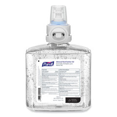GOJO Advanced Gel Hand Sanitizer Refill, 1,200 mL, Clean Scent, For ES8 Dispensers, 2/Carton