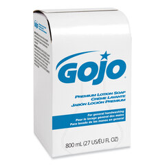 GOJO Premium Lotion Soap, Waterfall, 800 mL Bag-in-Box Refill, 12/Carton