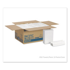 Georgia Pacific Pacific Blue Select C-Fold Paper Towel, 1-Ply, 10.1 x 10.1, White, 200/Pack, 12 Packs/Carton