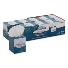 Georgia Pacific ps Ultra Facial Tissue, 2-Ply, White, 96 Sheets/Box, 10 Boxes/Carton