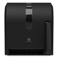 Georgia Pacific Hygienic Push-Paddle Roll Towel Dispenser, 13 x 10 x 14.4, Black