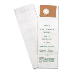 Green Klean Replacement Vacuum Bags, Fits Advance Spectrum/Clarke CarpetMaster, 10/Pack