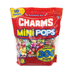 Tootsie Roll Mini Pops, 3.74 lb Bag, Assorted Flavors, 300/Bag, Ships in 1-3 Business Days