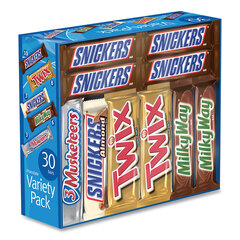 Mars, Inc. Full-Size Candy Bars Variety Pack, Assorted, 30/Box, Ships in 1-3 Business Days