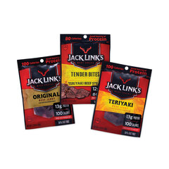 Link Snacks Inc. Beef Jerky Variety Pack, 1.5 oz, 9/Carton, Ships in 1-3 Business Days