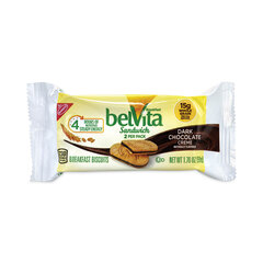 Nabisco belVita Breakfast Biscuits, Dark Chocolate Creme Breakfast Sandwich, 1.76 oz Pack, 25 PK/Carton, Ships in 1-3 Business Days
