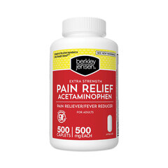 Berkley Jensen Extra Strength Acetaminophen Tablets 500 mg, 500/Bottle, Delivered in 1-4 Business Days
